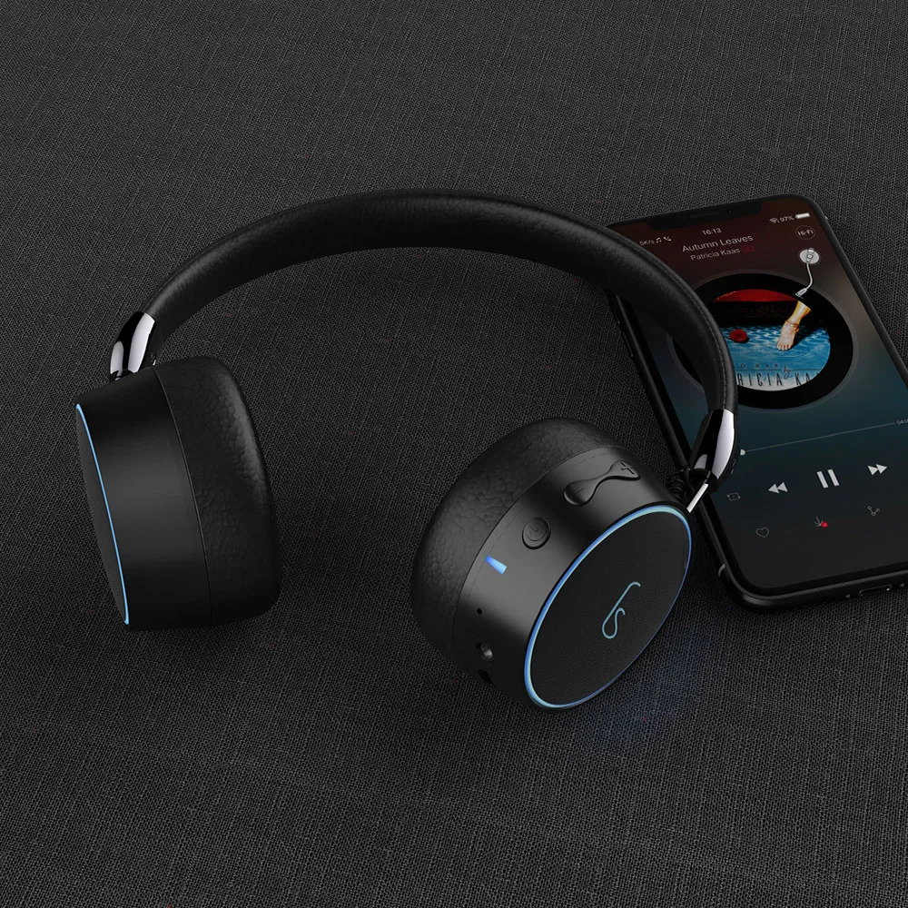 E95 беспроводные Bluetooth наушники складной светодиодный свет светящийся HiFi стерео глубокий бас гарнитура с микрофоном
