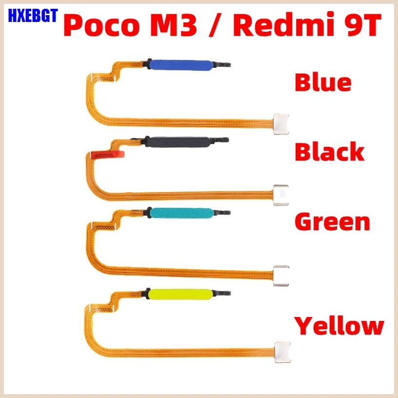 

For Xiaomi Poco M3 M2010J19CG, M2010J19CI Fingerprint Scanner Flex Cable Redmi 9T Touch ID Sensor Home Button Key Repair Parts