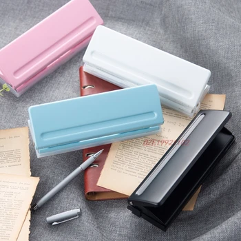 

1 pcs 6 hole punch stationery binding paper loose-leaf book core small manual adjustable six holes