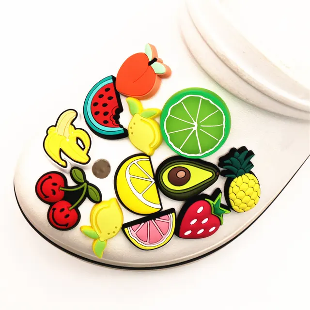 Original Various Fruit Designer Shoe Charms 5pcs/lot Clog Buckle  Accessories Luxury Upper Jewelry Decorations Gift Preferred