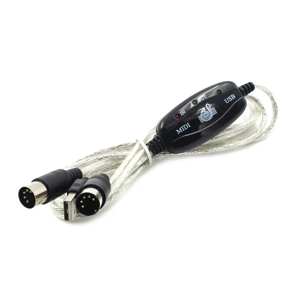 Клавиатура к ПК адаптер USB IN-OUT MIDI интерфейс конвертер записи музыки