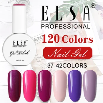 

ELSA PROFESSIONAL 120 Colors Nail Gel All For Nail Art Salon Base And Top Coat Gel Nail Polishes
