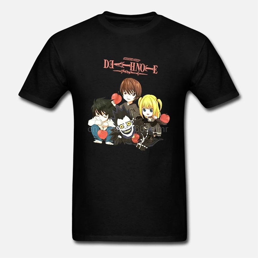 Японское аниме мужская Милая рубашка Chibi DEATH NOTE! Ryuk светильник L Misa мультяшная