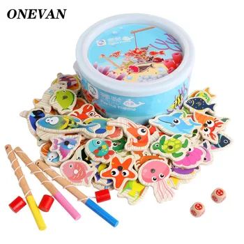 

20/60 Pcs Set Magnetic Fishing Game Toy for Children 1-3 Years Kids Gifts Girl Boy Fishing Toys Montessori Baby Educational Toys