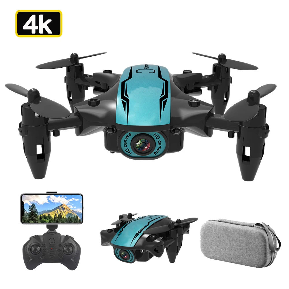 Квадрокоптер складной CS02 Радиоуправляемый с Wi-Fi и камерой 1080P 4 к | Игрушки хобби