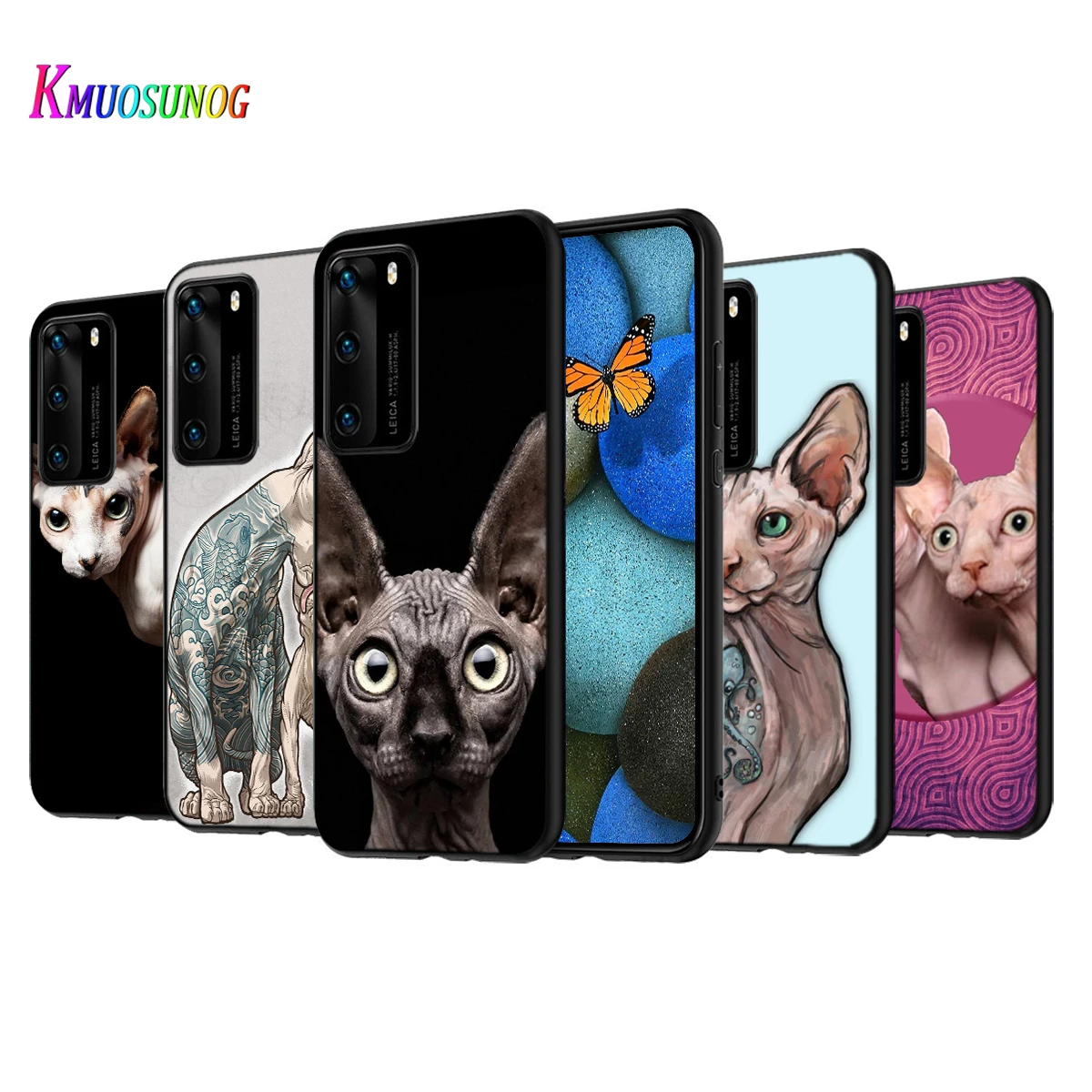 Силиконовый чехол с татуировкой-сфинксом для Huawei P50 P40 P30 P20 Pro P10 P9 F8 Lite E Plus 2016