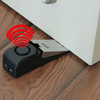 

1pcs Vibration Alarm Door Stop Anti-theft Alarm Door Plug Wedge Shaped Stopper Alert Home Security Beeper System Alarm Door Stop