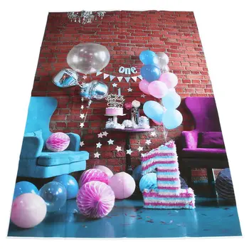 

Cute Blue 1st Birthday Baby Photography Backgrounds 3x5ft Vinyl Photo Backdrops