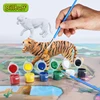 High Quality Kids DIY Coloring Wild Animals African Savanna Lion Tiger Aciton Figures Model Set Static Plastic Toys for children ► Photo 1/6