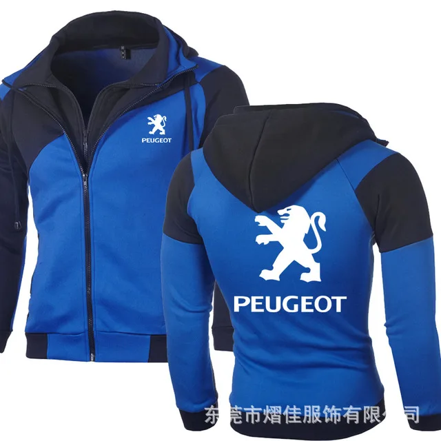 Для Логотип Peugeot толстовки куртка с застежкой-молнией толстовка капюшоном