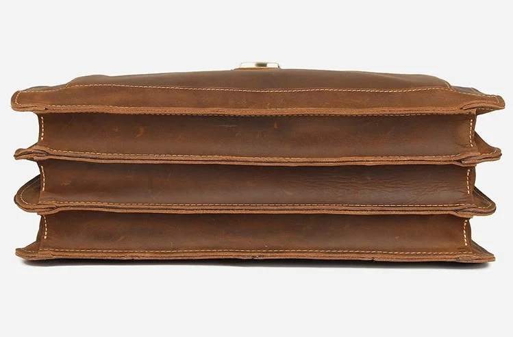 15.6″ Men’s Leather Laptop Briefcase For Work