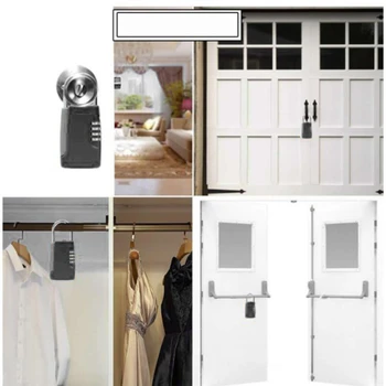 

Lock Outdoor Key Safe Box Keys Storage Box Padlock Use Light Up Dials Password Lock Keys Hook Security Organizer Storage Boxes
