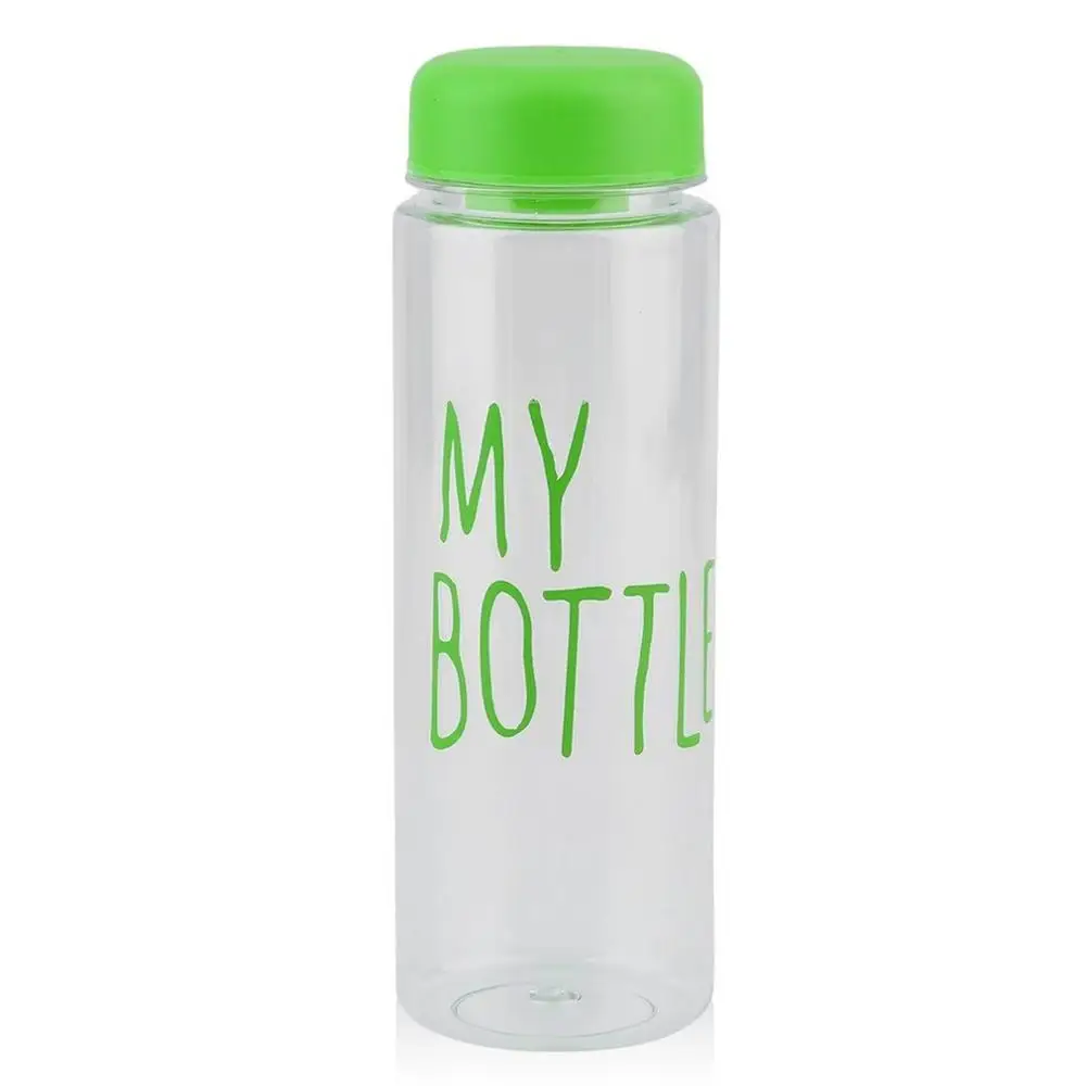 500 мл My Bottle настраиваемая прозрачная бутылка для воды с лимонным соком для спорта и велоспорта портативные бутылки для питья простого дизайна - Цвет: greem