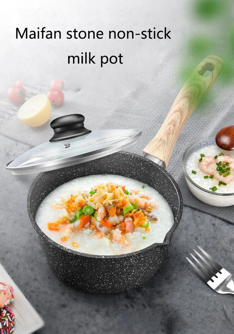 Горшок для молока, антипригарный горшок для дома, для ребенка, для детского питания, дополнительный горшок Maifan, каменный горшок, горшок для молока, суп, горшок, сковорода
