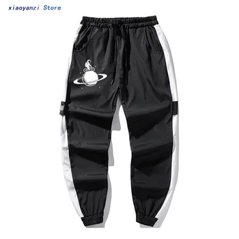 

Men hip hop trousers funny sweatpants space design print men long pants casual funny trouser new-825