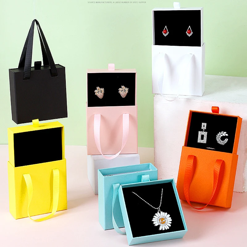 Summer Design 20Pcs/Lot Paper Portable Drawer Box Jewelry Box Ring Earrings Brooch Necklace Gift Storange Box Travel Party hot sales portable velvet jewelry ring jewelry display organizer box tray holder earring jewelry storage case showcase drawer