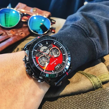 

NAVIFORCE Creative Men's Watch Fashion Sports Watches Waterproof Leather Analog Quartz Wrist Watch Men Clock Relogio Masculino