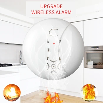 

High Sensitive 433MHz Wireless Independent Smoke Fire Detector Home Security Low Battery Reminder ASK Alarm Sensors Detectors