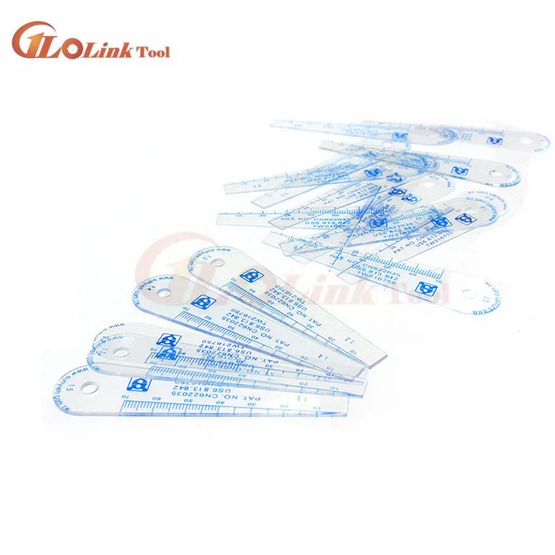25 Blades Feeler Gauges Metric Measurement 0.05-1.0-1.5-2.0mmThickness Gap Metric Filler Feeler Gauge Plastic Measuring gap gage