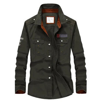 

Military Shirt Men Casual Shirts 100% Cotton Breathable Mens Military Shirt Camiseta Masculina Big Size 5XL Men Shirt Camiseta