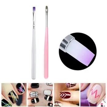 

13cm Nail Art Pen Brush Uv Gel Acrylic Painting Drawing Liner Polish Brush Tips Single White Pole Light Therapy Pen Nail Brush