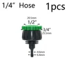 Garden Quick Coupling Adapter with 1/4 (ID 4mm) or 3/8 inch (8mm) Barbed Connector for Irrigation Garden Watering Greenhouse 4