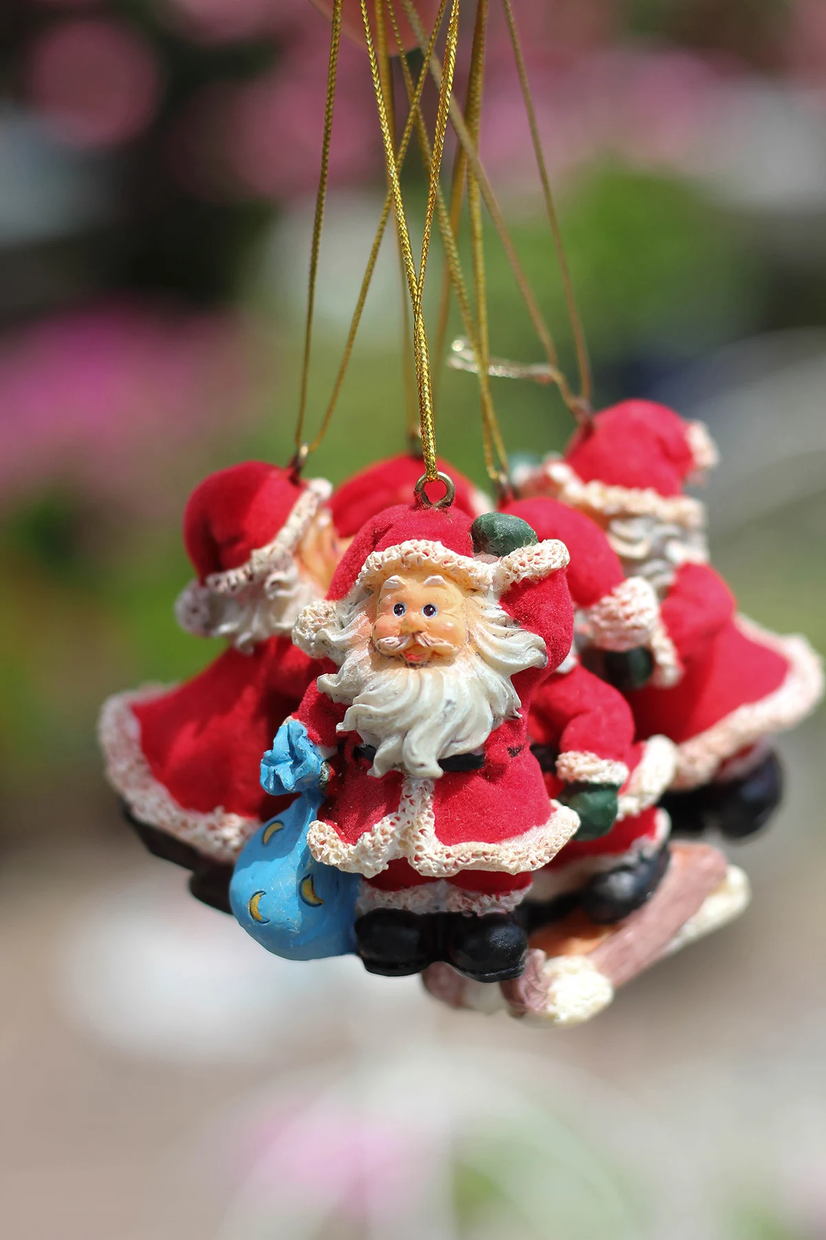 5 шт. такие как Мини Милая подвеска с Санта Клаусом милые декоративные садовые