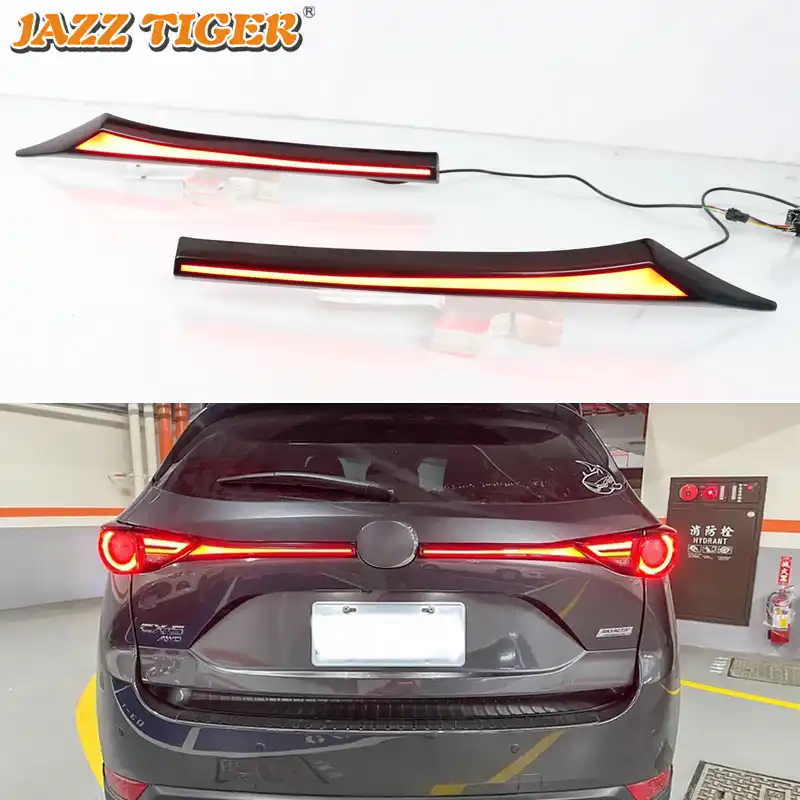 車ledリアフォグランプブレーキダイナミックターン信号リフレクターリアバンパーランプトランクテールライトマツダcx 5 Cx5 17 Aliexpress