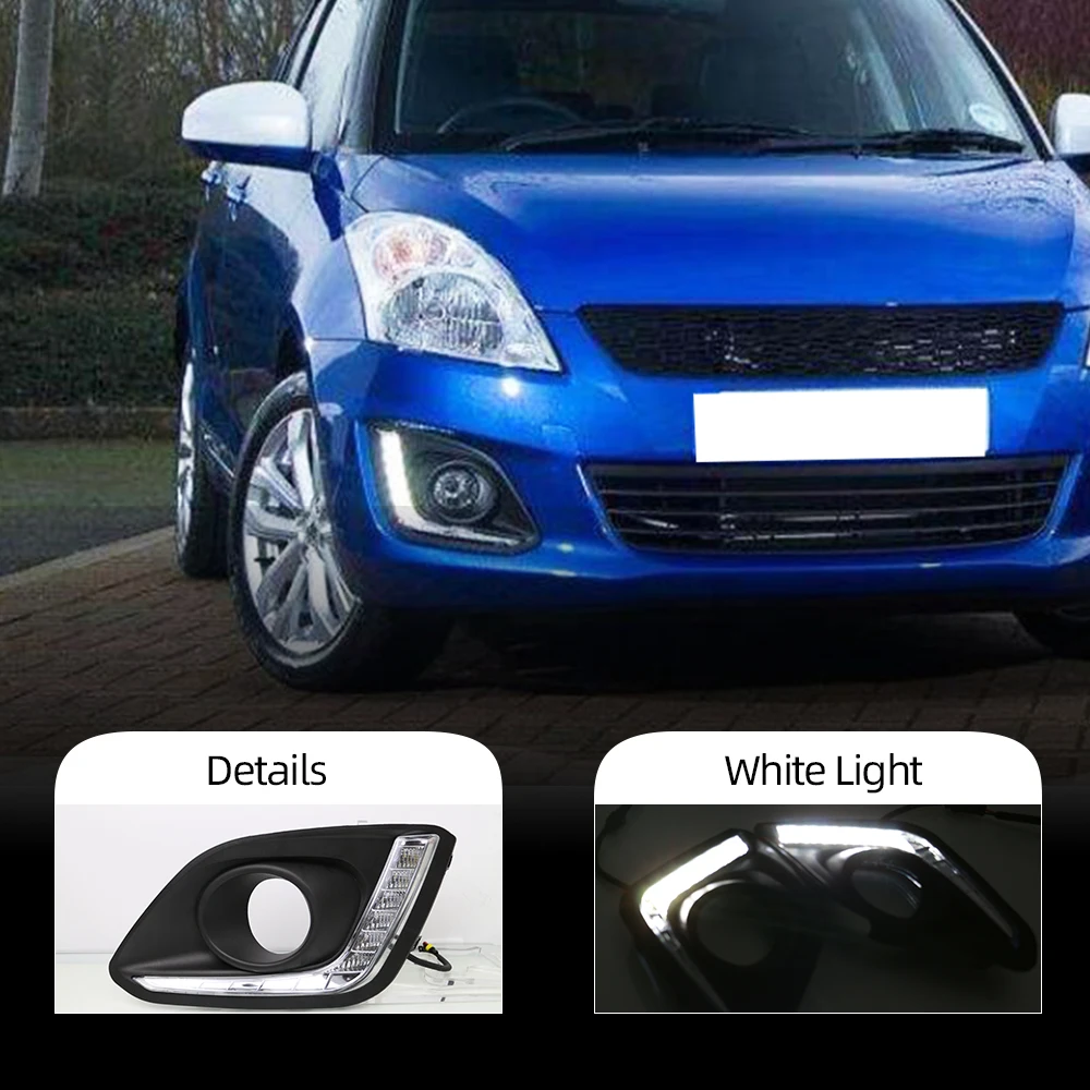 1 комплект автомобильные светодиодсветодиодный дневные ходовые огни для Suzuki Swift