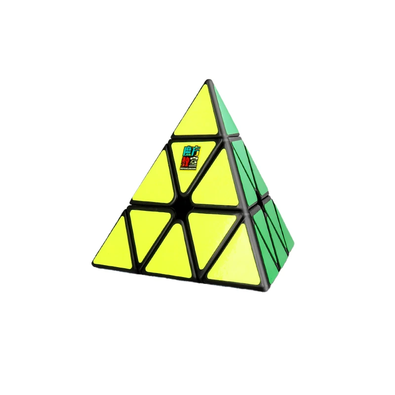 Black cubes MoYu Cubing класс Meilong 3x3x3 PyramidCube без наклеек магические скоростные кубики профессиональные Кубики-головоломки обучающие игрушки для детей - Цвет: Black cubes