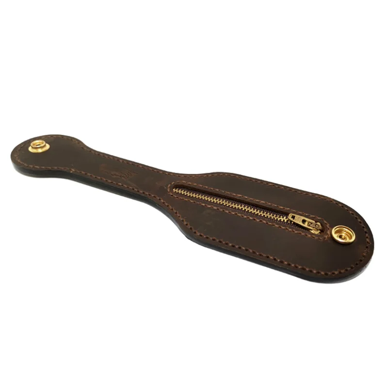 

FGGS-New Leather Racket Boston Coin Coin Pocket Thick Leather Men and Women Defense Multi-Functional Edc Storage