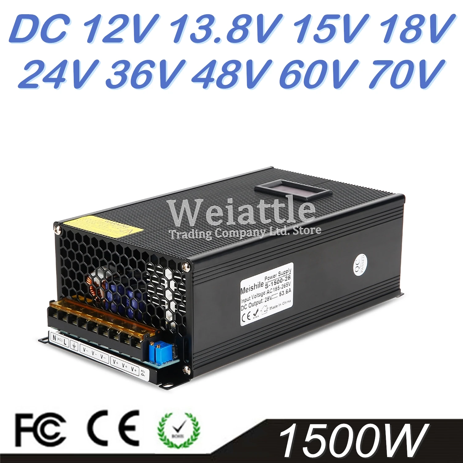 SMPS DC12V 125A 15V 100A 24V 36V 48V 60V 25A 70V 20A драйвер двигателя импульсный источник питания 110V 220V