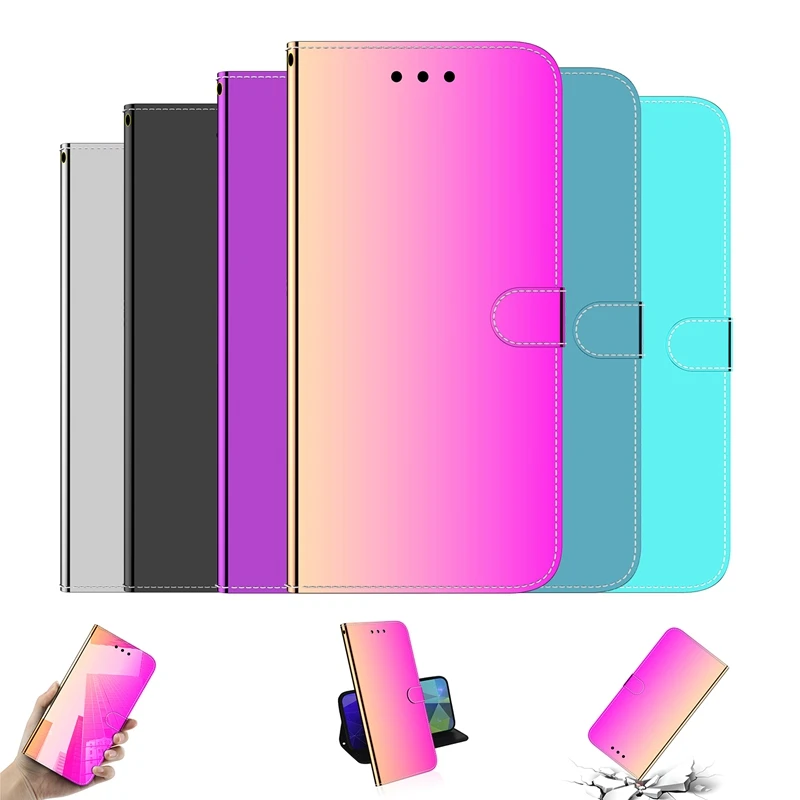 Lmitation зеркальный кожаный чехол для Etui iPhone 6 7 8 Plus X XR XS Max 11 Por откидной бумажник с