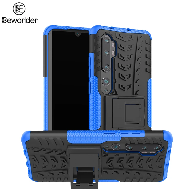 For Xiaomi Mi Note 10 Pro Case ShockProof Dual Protect Plastic Silicone Stander Back Cover Note10 Cases |