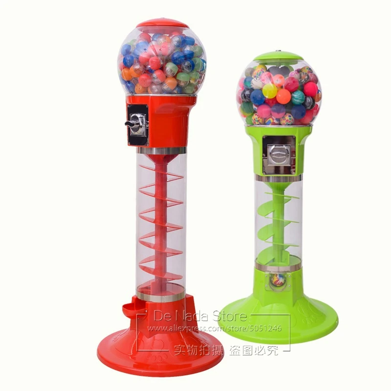 Size 1.1m 1.3m Spiral Vending Machine Shopping Malls Kids Coin Operated Gashapon Capsule Ball Toy Prize Gift Arcade Game Machine