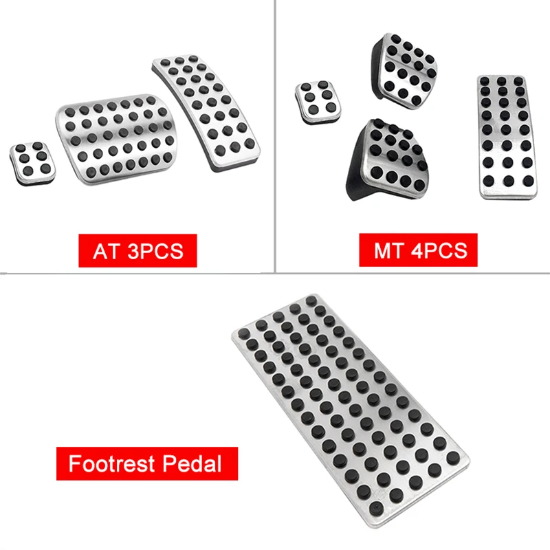 Car Pedals Pedal Cover Stainless Steel Pedal Cover Foot Pedal Fuel Brake Pedal Cover for Mercedes A B R Classe W176 W177 W164 W245 W246 C118 W167 W168 W247 CLA GLA GLE ML AMG