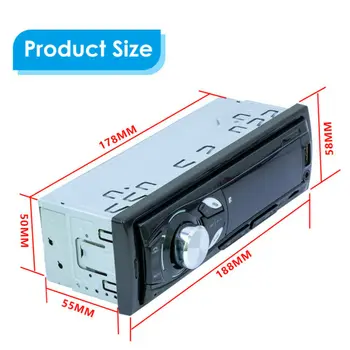 

MP3 Radio Function Player LED Digital Panel Bluetooth Car Physical buttons