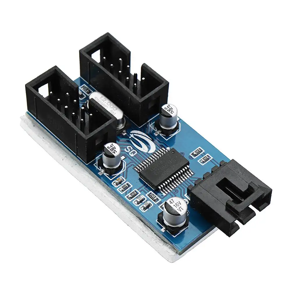 LEORY 9Pin заголовок USB Мужской от 1 до 2 Женский удлинитель сплиттер кабель 9 порт плата мультипликатора