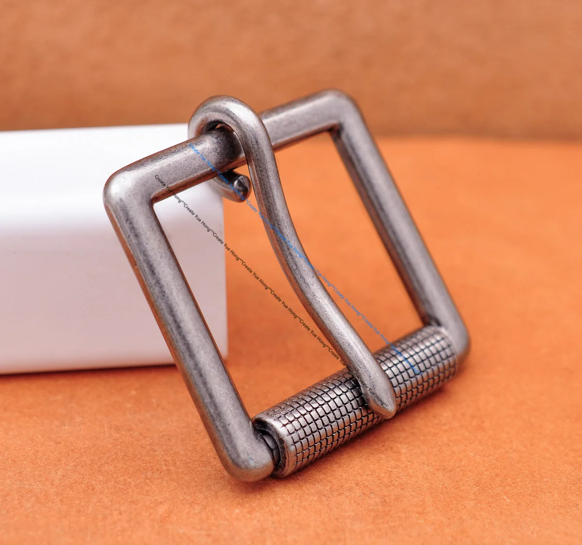 Hommes Casual Silver Single Prong Roller SQUARE Boucle de ceinture pour 40 mm Ceinture Sangle 