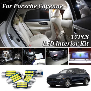 

17Pcs White Canbus LED Car interior lights Kit For Porsche Cayenne 2 958 92A 9PA 955 LED Interior lighting kit (2002-2018)