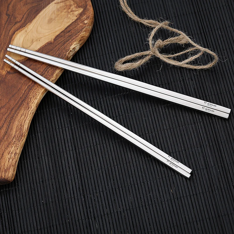 Tiartisan уличные титановые походные палочки для еды 9 дюймов 230 мм/220 м квадратные и