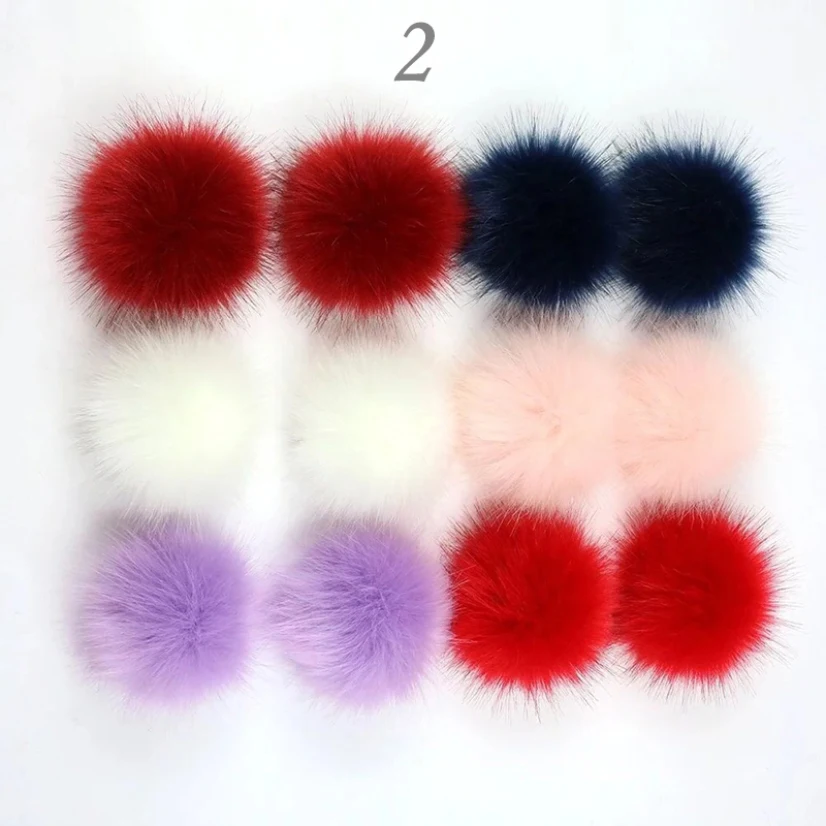 12pcs Pom-Poms for Hats Hairball Decorative Creativity DIY Crafts for Handicraft Pompon Natural Fur Accessories for Toys 