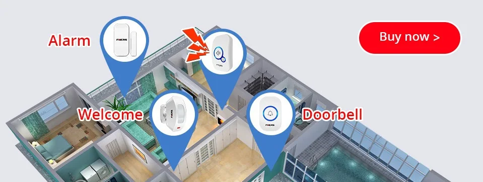 "wireless doorbell with camera" "wireless doorbell plug in" "waterproof wireless doorbell" "wireless doorbell button"