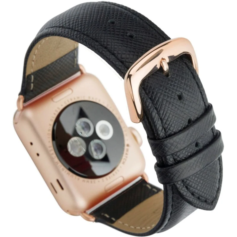 Кожаный ремешок для часов Apple Watch Dbramante1928 Madrid- Watch Strap 42mm- Night Black черный