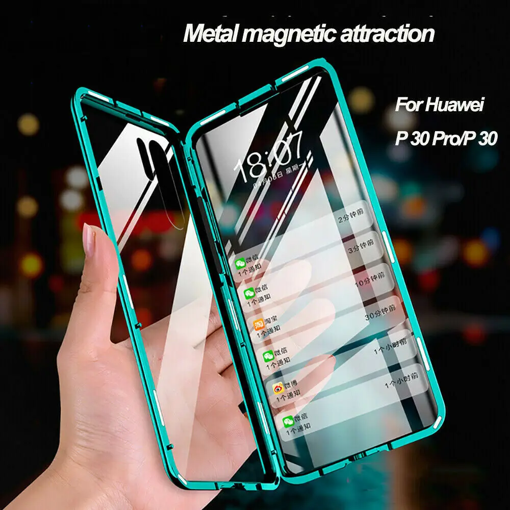 Двусторонний чехол с магнитной адсорбцией на 360 градусов для huawei mate 30 20 Pro Lite 10 P Smart