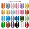 MTSSII 24/60/66PCS Pure Color Gel Nails Polish Set Soak Off UV Glitter Gel Varnish Semi Permanent Base Top Matte Nail Lacquers 4