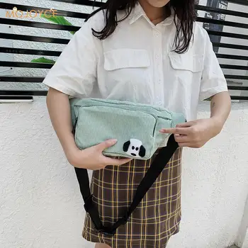 

Creative Design Chest Bags Women Corduroy Fanny Belt Purse Waist Female Classic Texture Chic Solid Messenger Packs
