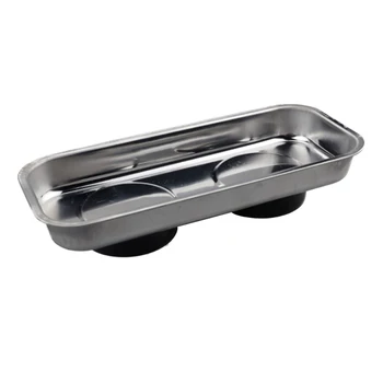 

New Sucker Stainless Steel Square Stainless Steel Magnetic Tray Strong Permanent Magnet Bowl 150x65Mm