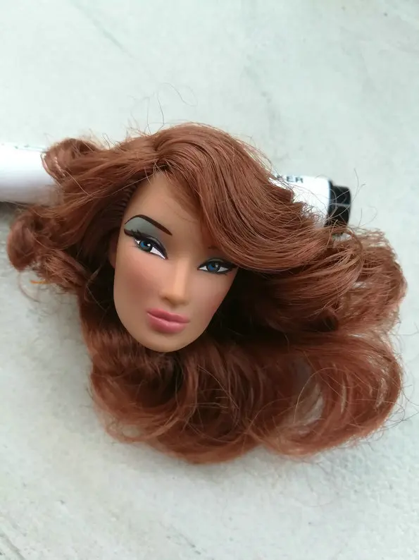 Редкая кукла FR голова синий красный волосы белый черный кожа кукла аксессуары девочка DIY туалетный принцесса игрушка голова 1/6 Модная Кукла часть