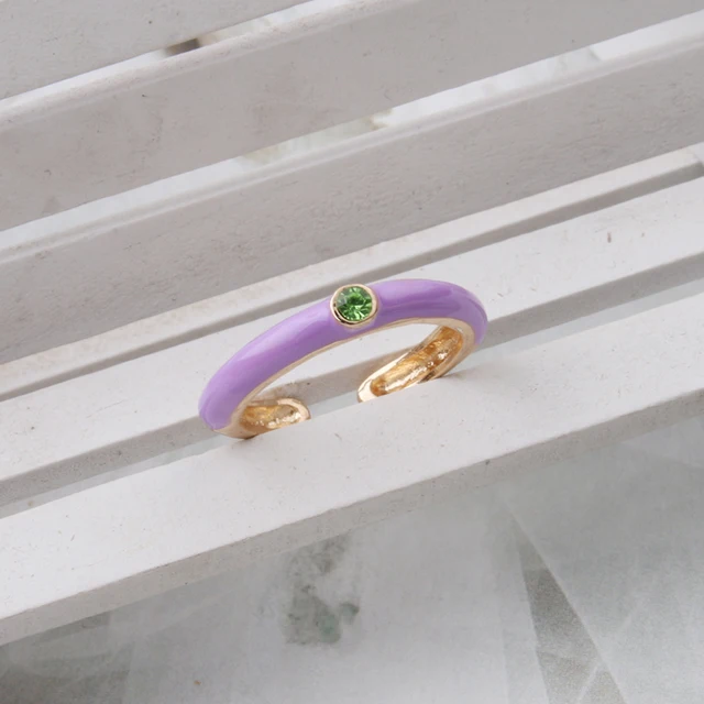 NeeFuWoFu Y2K Multicolor Enamel Dripping Oil Open Ring For Women, Adjustable  Gold Plated Chunky Finger Rings Party Jewelry Fluorescent